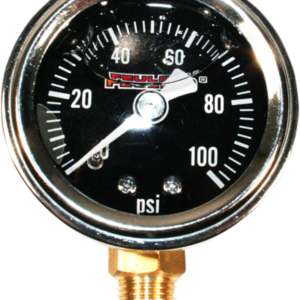 Liquid Filled Oil Pressure Gauge - 1.5" Dial - Bottom Port - Black Face
