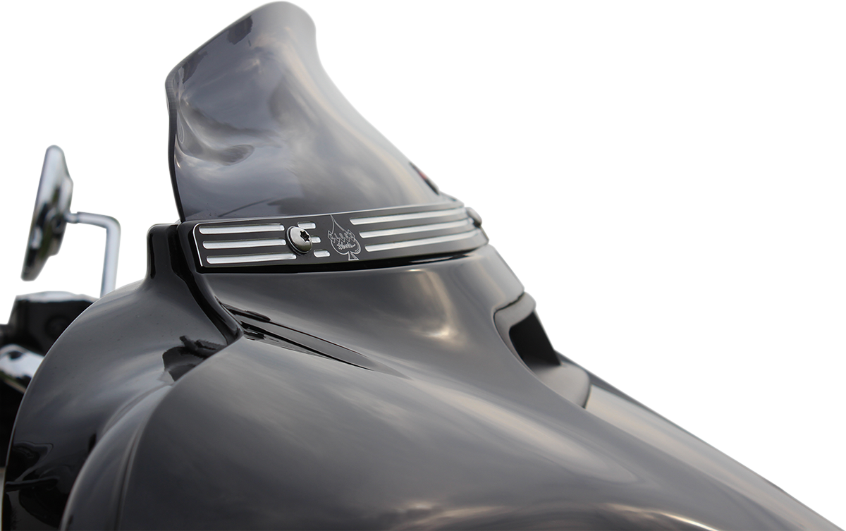 Flare™ Windshield - 4" - Dark Smoke - '14-'23 FLH - Image 3