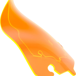 Kolor Flare™ Windshield - 6.5" - Orange Ice - FLH