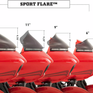 Sport Flare™ Windshield - 11" - Dark Smoke - FLTR