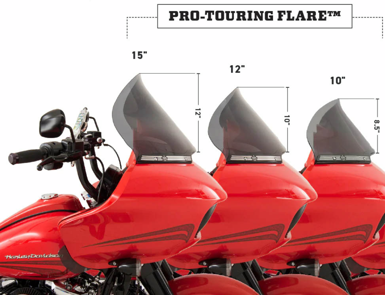 Flare™ Windshield - 10" - Dark Smoke - FLTR - Image 3