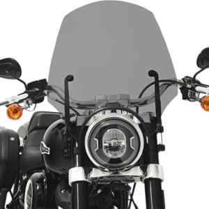 El Paso Windshield - 17" - 9" Headlight Cutout - Black Smoke