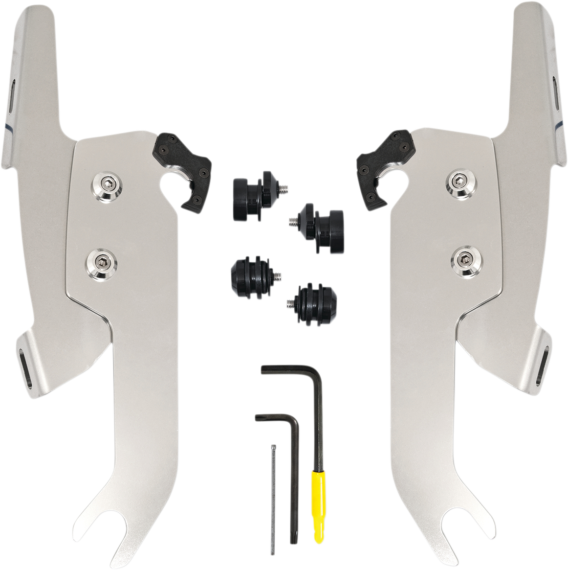 Fats/Slim Windshield Trigger Lock Complete Mount Kit - Polished - FLSL