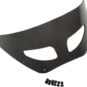 Road Warrior Windshield - Vented - Dark Black Smoke - 7"