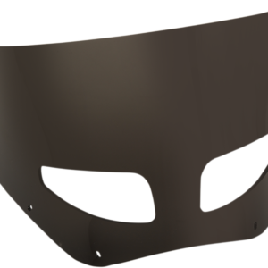 Road Warrior Windshield - Vented - Dark Black Smoke - 9"