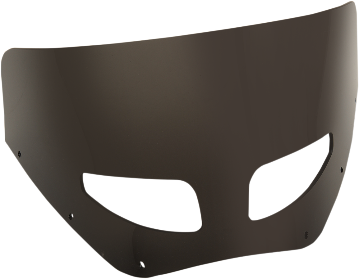 Road Warrior Windshield - Vented - Dark Black Smoke - 9"