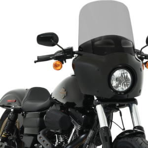 Road Warrior Windshield - Vented - Black Smoke - 15"