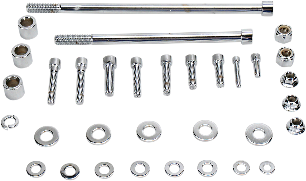 Bolt Kit - Motor Mount - Top/Front/Rear - Socket-Head - Chrome
