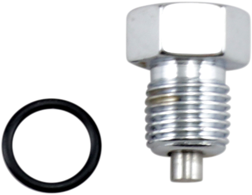 Drain Plug - Oil Tank with Gasket - Magnetic - Chrome
