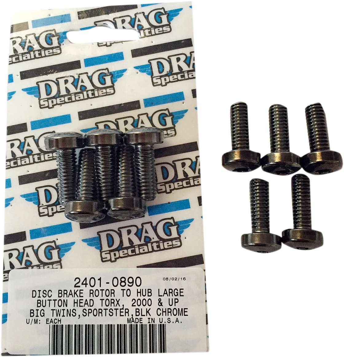 Mounting Kit - Rotor to Hub - Front - Black