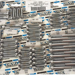 Bolt Kit - Engine - Allen - Chrome - Knurled - M8