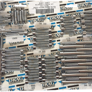 Bolt Kit - Engine - Allen - Chrome - Smooth - M8