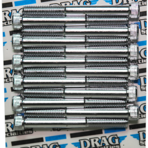 Bolt Kit - Crankcase - Chrome - Knurled - M8