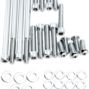 Bolt Kit - Primary/Derby Cover - Socket-Head - Chrome