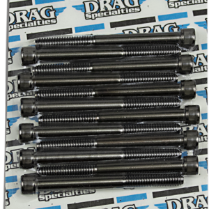 Bolt Kit - Crankcase - Black/Chrome - Knurled - M8