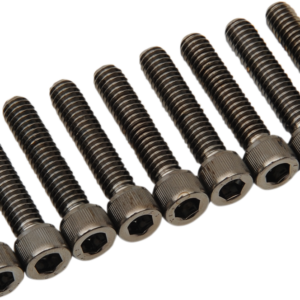 Bolt Kit - Camshaft Cover - Black/Chrome - Knurled - M8