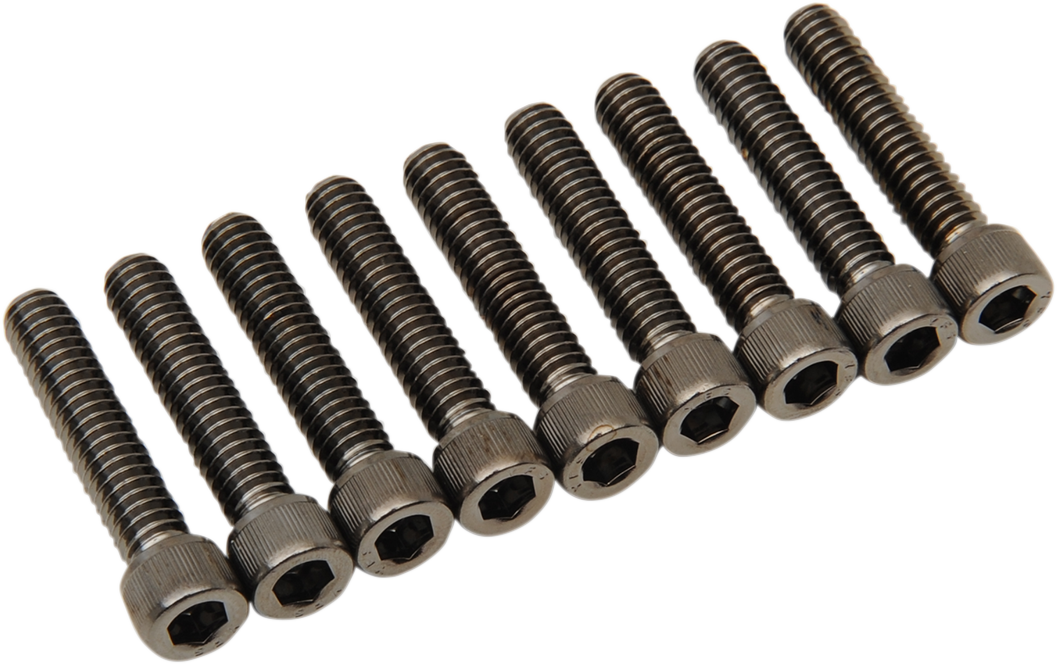 Bolt Kit - Camshaft Cover - Black/Chrome - Knurled - M8