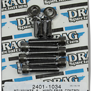 Bolt Kit - Handlebar - Black/Chrome - Knurled - M8