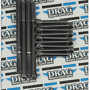 Bolt Kit - Outer Primary - Black/Chrome - Knurled - M8