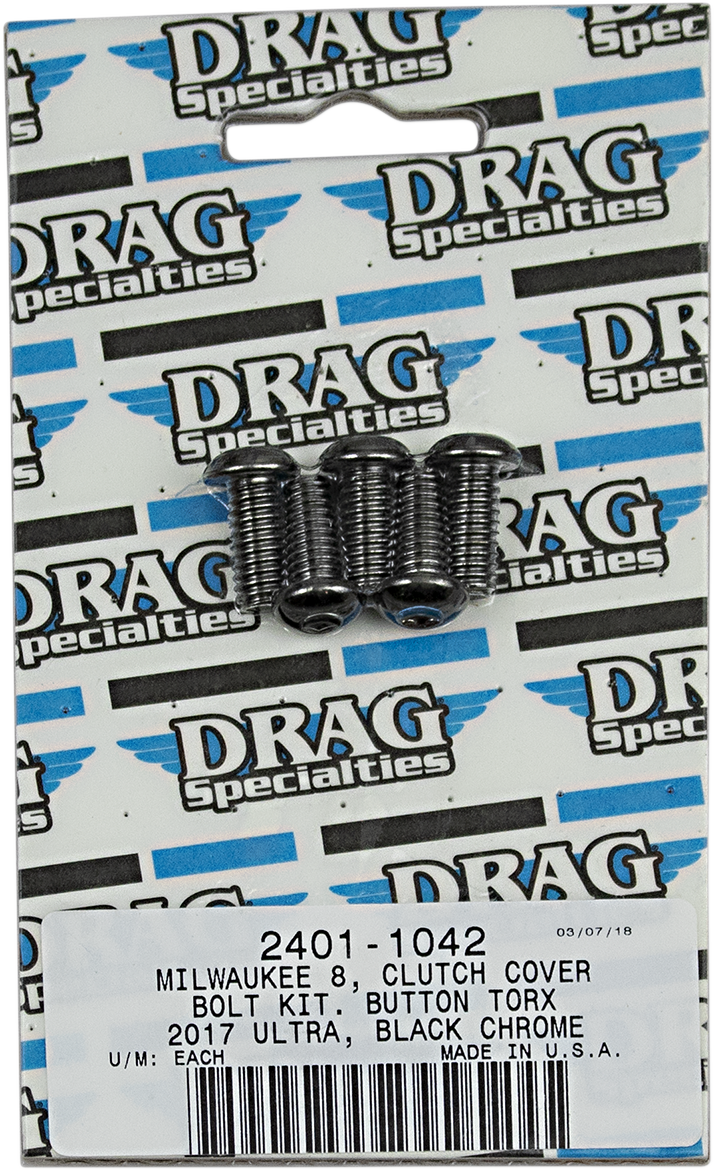 Bolt Kit - Clutch - Torx® - Black/Chrome