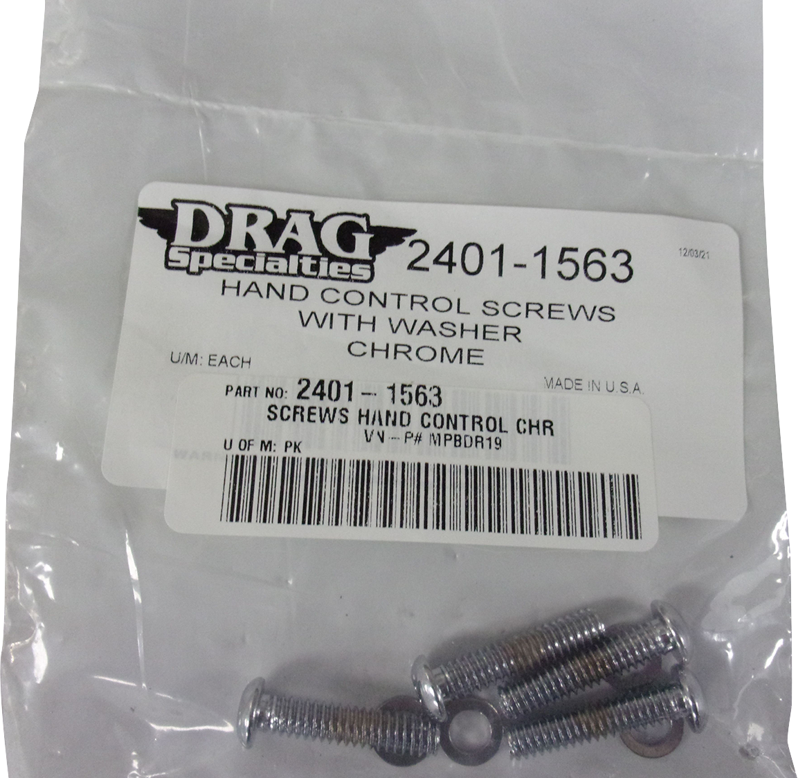 Screw Kit - Hand Control - Chrome