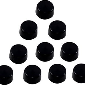 Bolt Covers - Hex - Side Cut - 7/16" - Black - 10 Pack