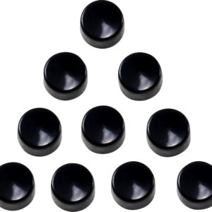 Bolt Covers - Hex - 1/2" - Black - 10 Pack