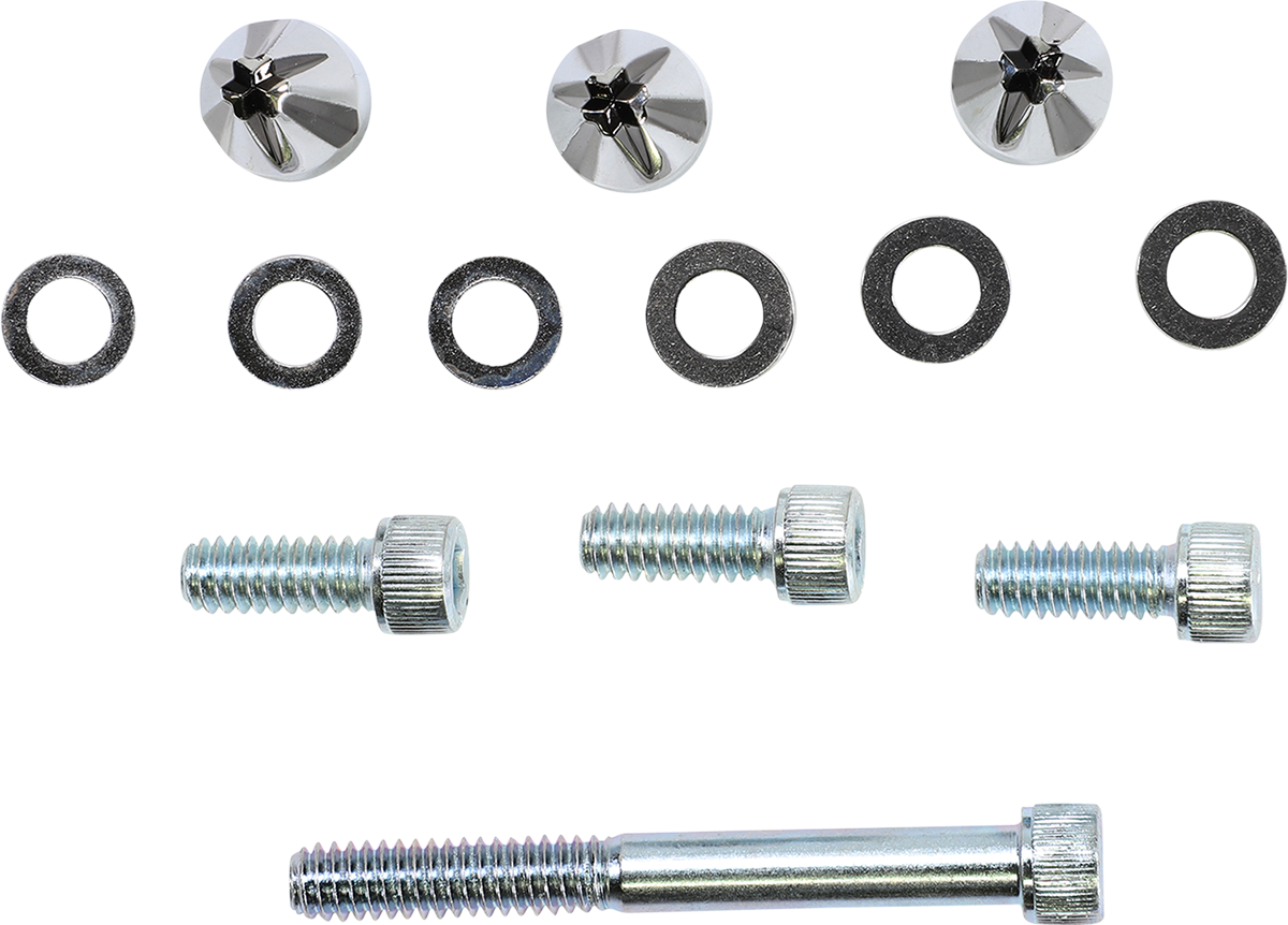 Screw Caps - Windshield - Chrome