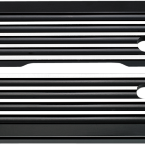 Finned Saddlebag Latch Covers - Black - FL '93-'13