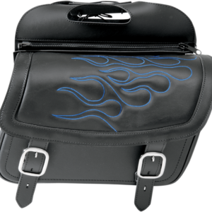 Flame Saddlebag - Blue - Medium