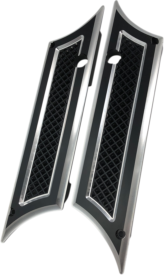 Saddlebag Latch Covers - Diamond Cut B - FL '93-'13