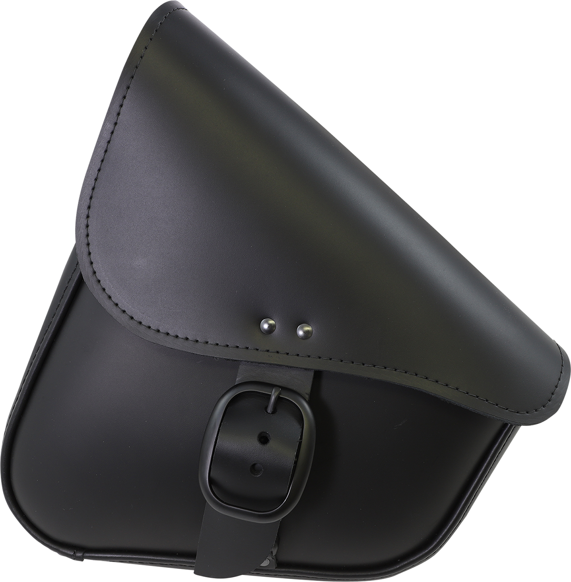 Leather Swingarm Bag - Black Matte Buckle