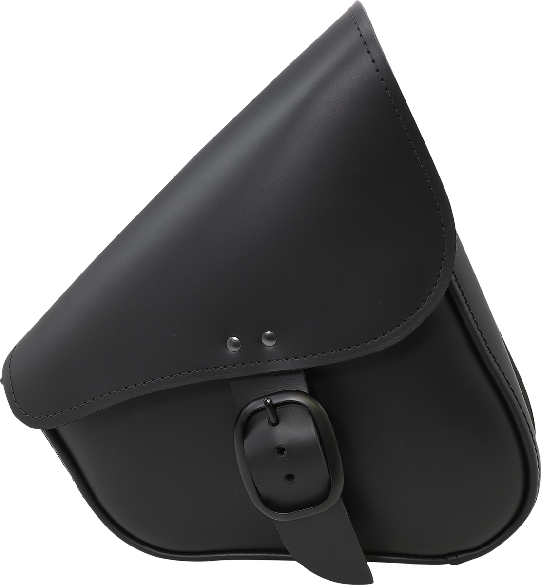 Leather Swingarm Bag - Black with Black Buckle - Image 2