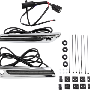 Hinge Covers - Smoke Lens - Chrome