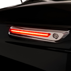 Hinge Covers - Red Lens - Chrome