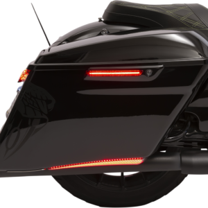Hinge Covers - Red Lens - Black