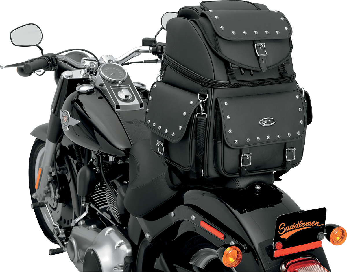 Sissy Bar Bag - Black Studded - Image 6