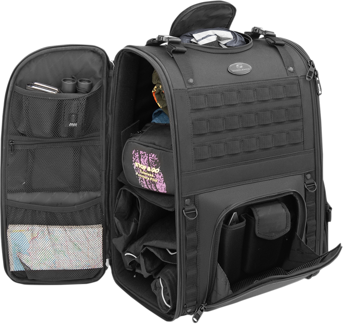 S3500 Tactical Sissy Bar Bag - Black - Image 6