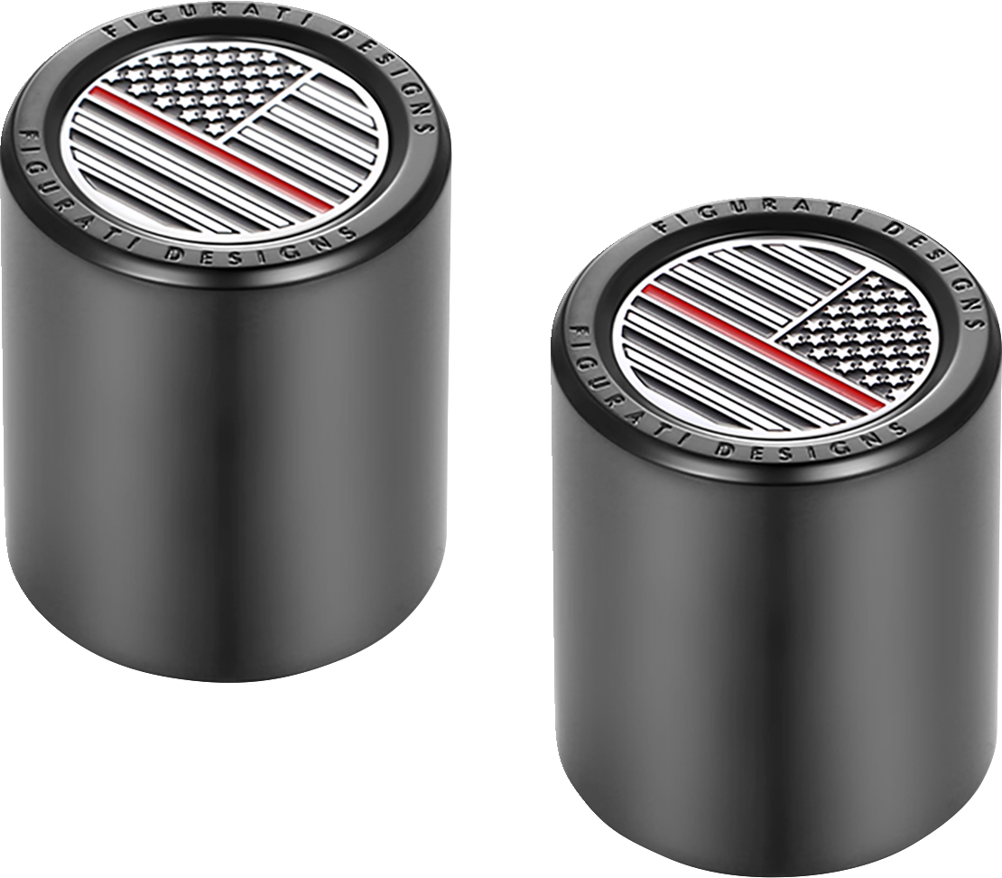 Docking Hardware Covers - American Flag - Red Line - Short - Black - Image 3