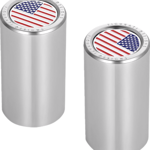 Docking Hardware Covers - American Flag - Long - Stainless Steel