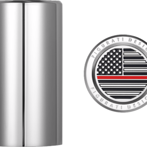 Docking Hardware Covers - American Flag - Red Line - Long - Stainless Steel