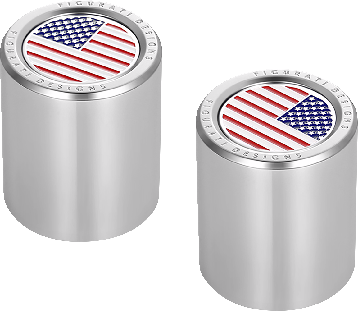 Docking Hardware Covers - American Flag - Stainless Steel