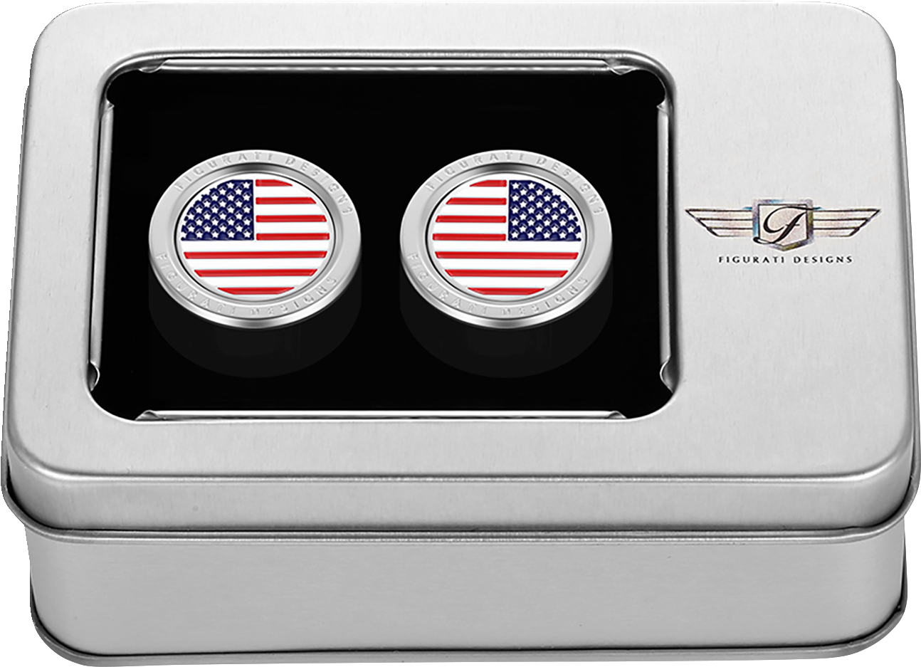 Docking Hardware Covers - American Flag - Stainless Steel - Image 3