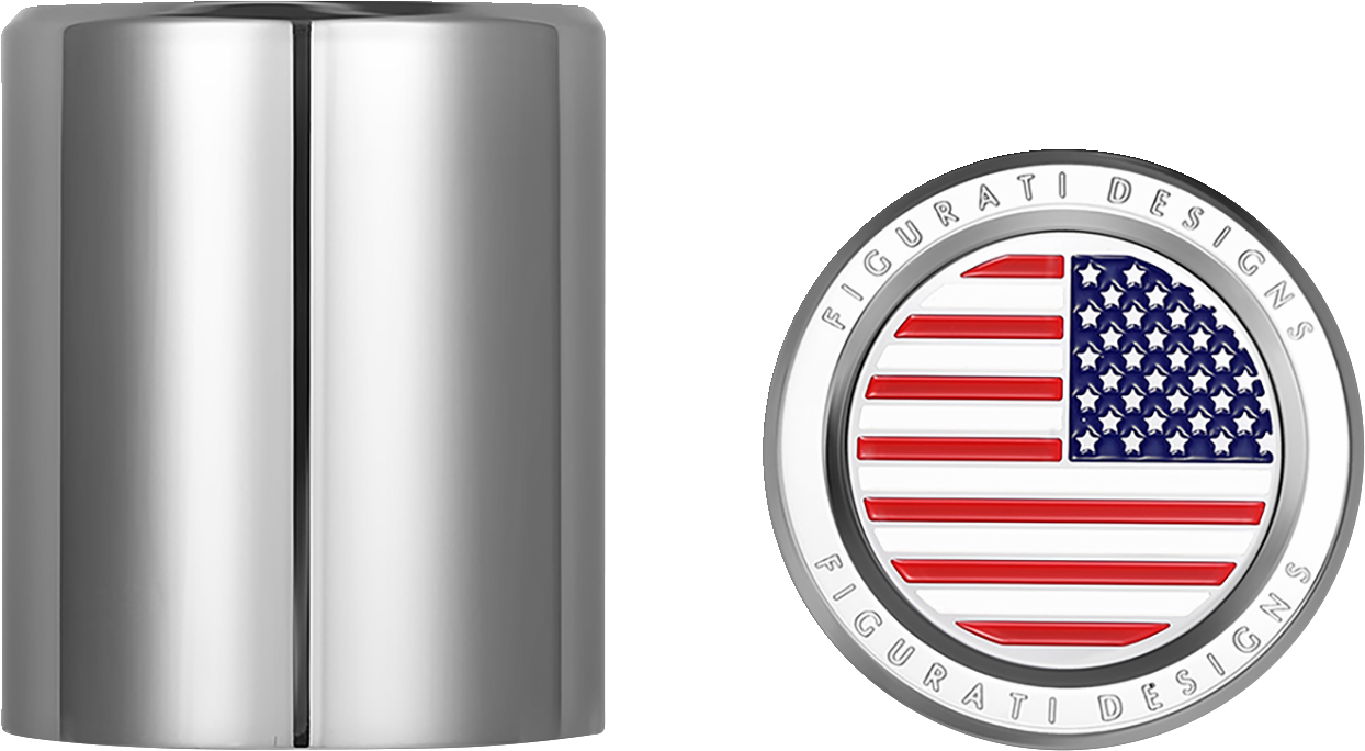 Docking Hardware Covers - American Flag - Stainless Steel - Image 2