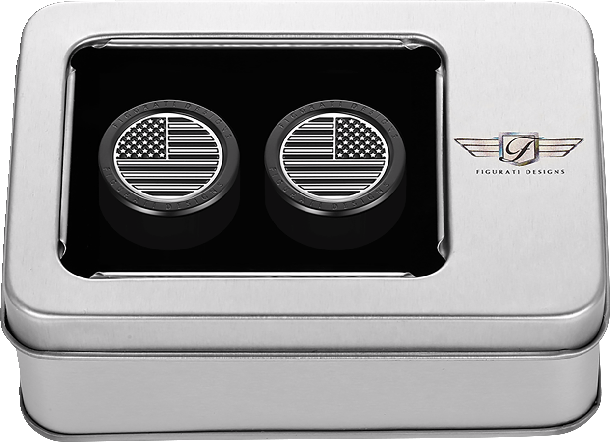 Docking Hardware Covers - American Flag - Black
