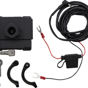 Premium Holder W/Charger - 1-1/4" Black Bar Mount