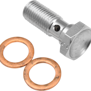 Long Banjo Bolt - 3/8-24 - Single - Chrome