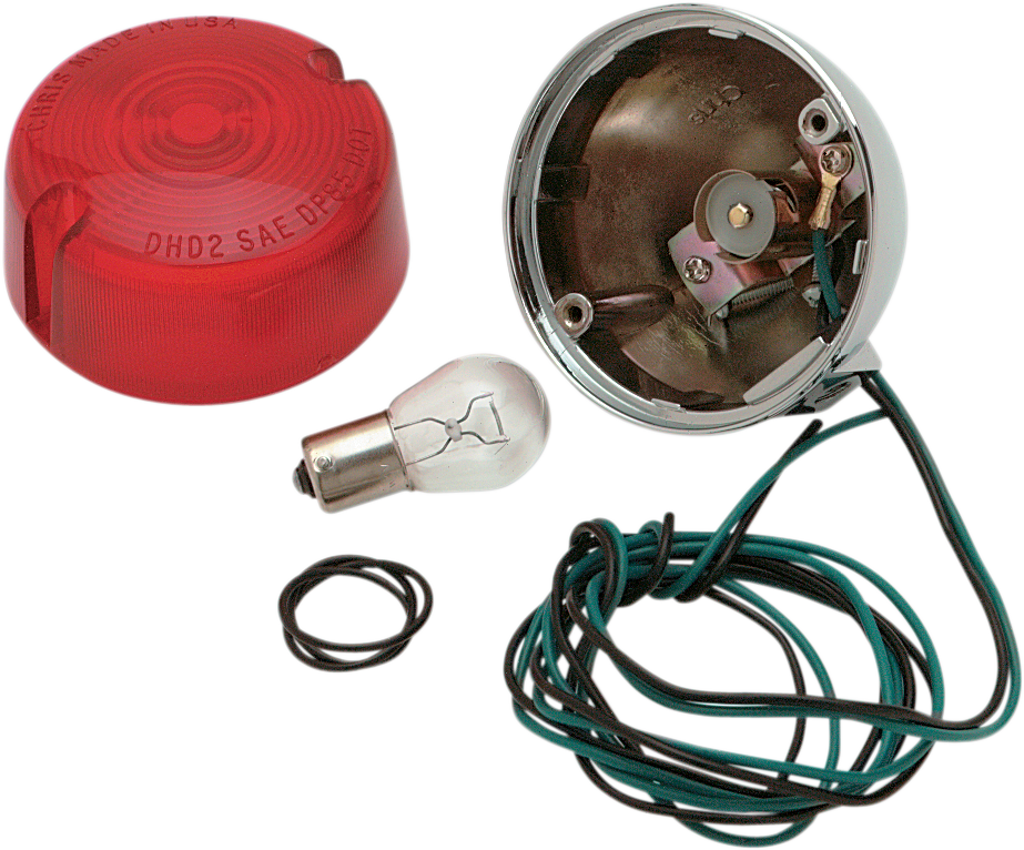 Rear Turn Signal Assembly - Red - Single Filament