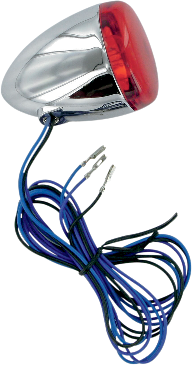 Turn Signal - Chrome/Red