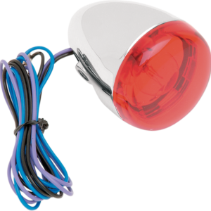 Turn Signal - Chrome/Red